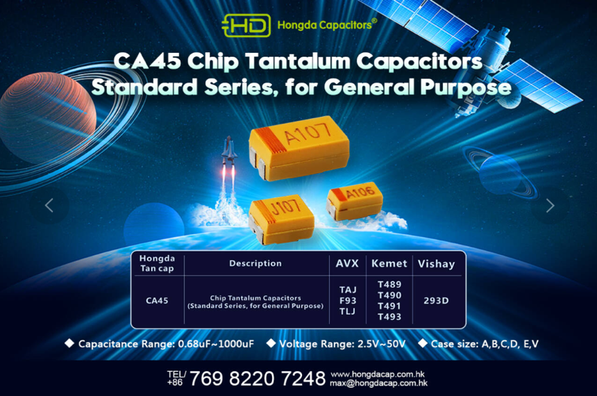 CA45 Series – Compact, Reliable Tantalum Capacitors Built for Versatility